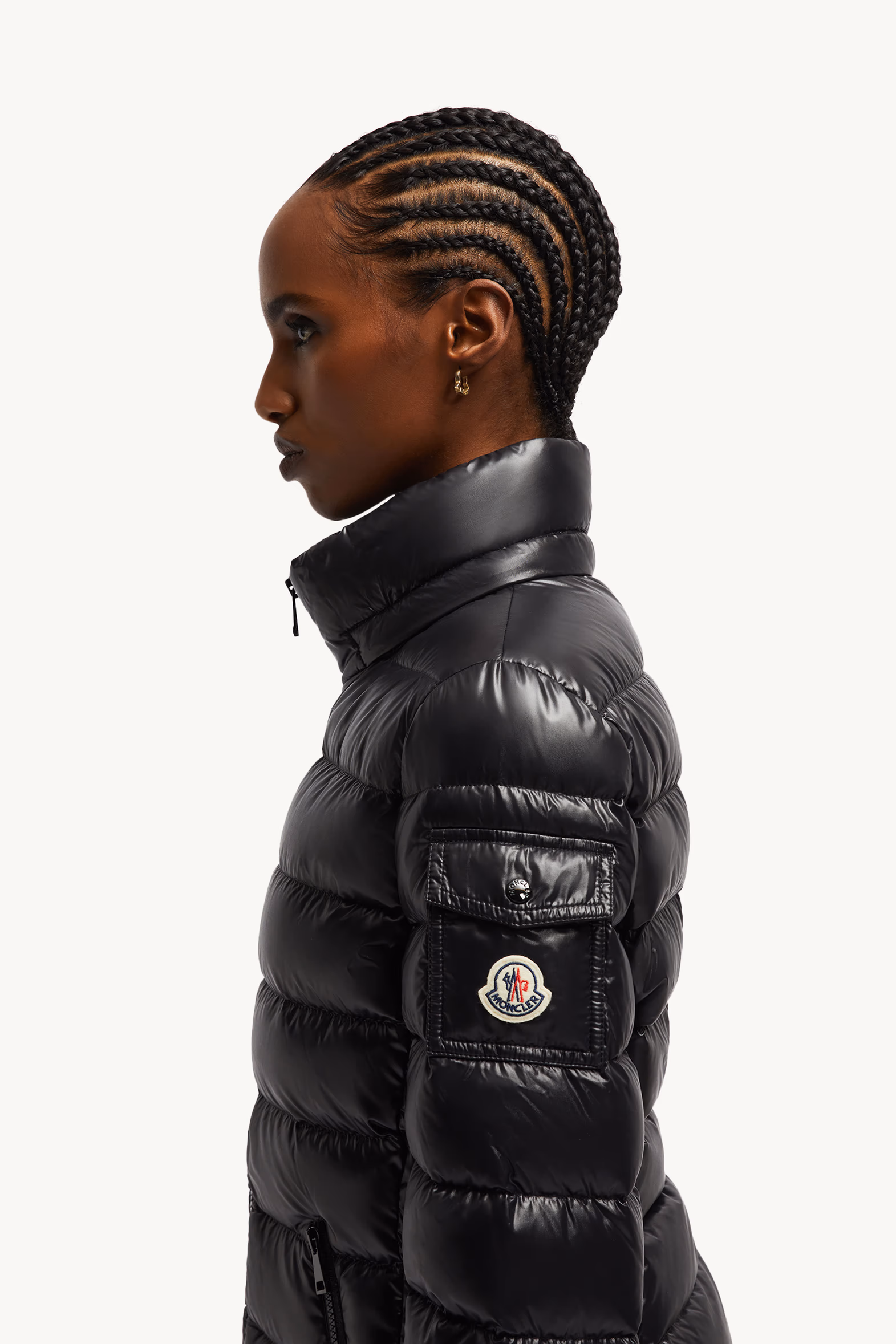 Bady Hooded Short Down Jacket Women Black Moncler 4